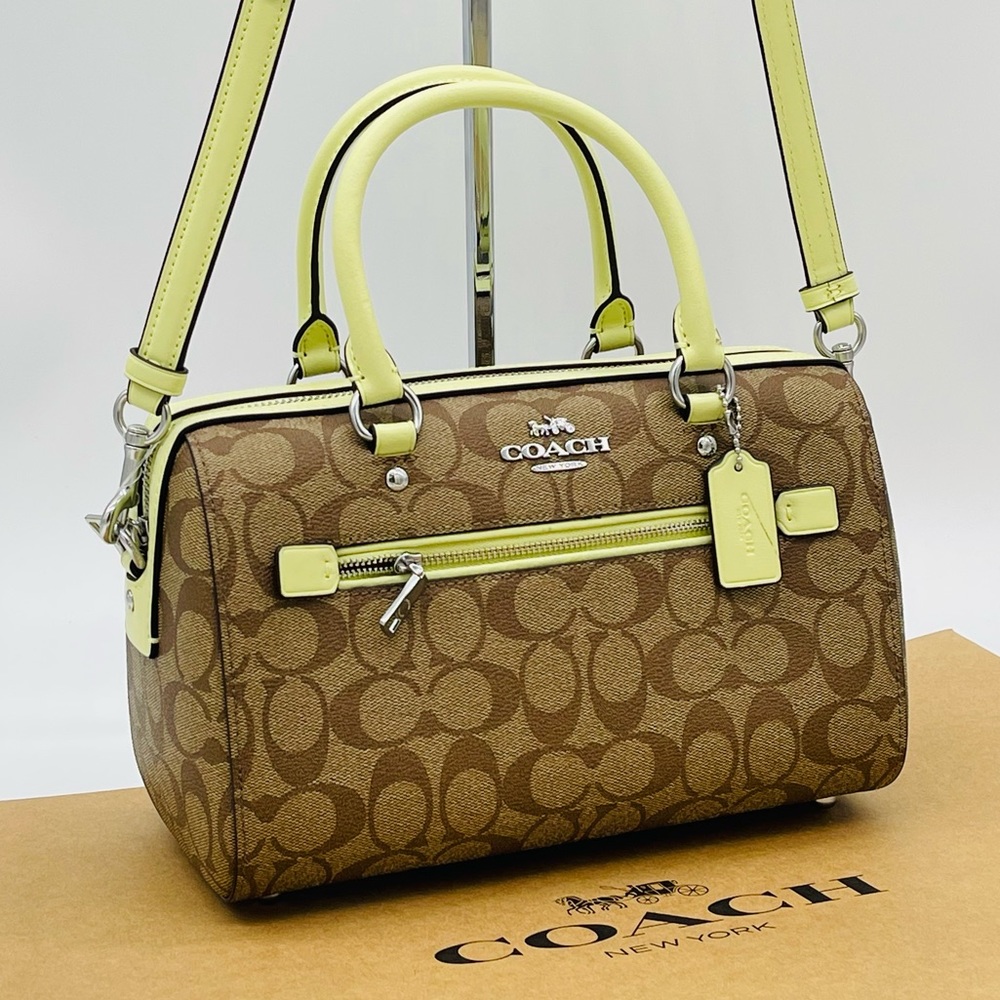 Coach Rowan Satchel Crossbody Bag in Signature Canvas - Picture 1 of 10